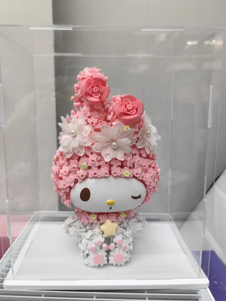 Mystery Box Blind Bag - 花柄ガーデンテーマのビルディングブロックブラインドボックスキュートムーンライトクラブパズルデコレーションサプライズ誕生日コレクタブルギフト女の子向け
