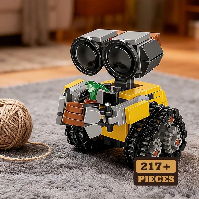 Building Block Mini - クラシック映画200+ピース ミニロボット ウォーリー MOC 組み立てブロックモデル DIY
