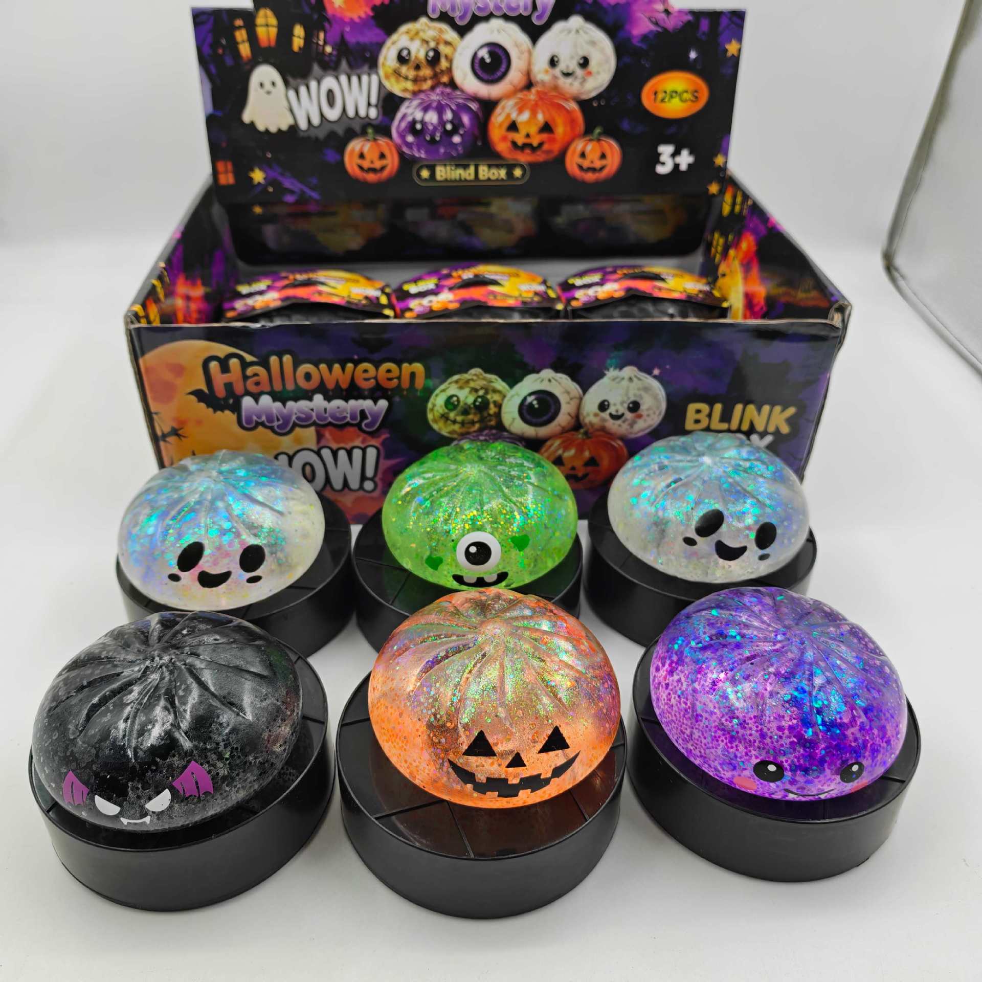 Vinyl Figure Blank - クリエイティブなハロウィン麦芽糖パン ゴーストモデリング 簡単で楽しい減圧ソフトおもちゃ ゆっくり戻るおもちゃ ピンチミュージック