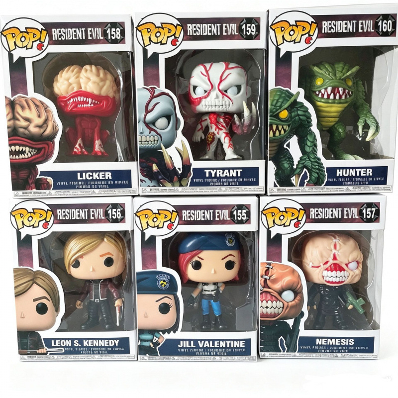 Vinyl Figure Blank - バイオハザード POPアクションフィギュア クラシックゾンビモンスターキャラクター PVCモデル デスクトップオーナメント ホームデコレーション